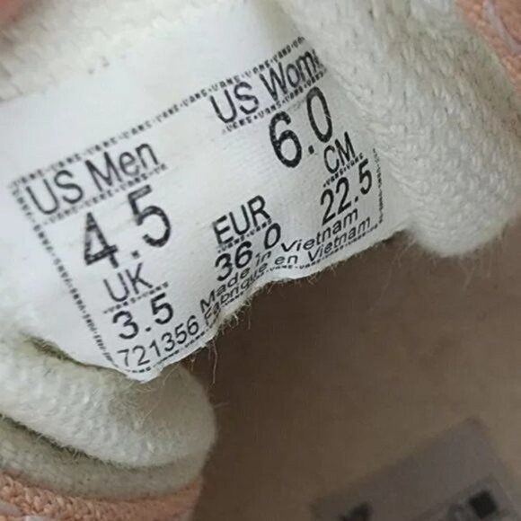 Vans Old Skool Shoe Sneakers Youth Girls Size 4.5 Honey Peach - Picture 10 of 10